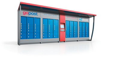 The shows a photo of an actual gopost unit
